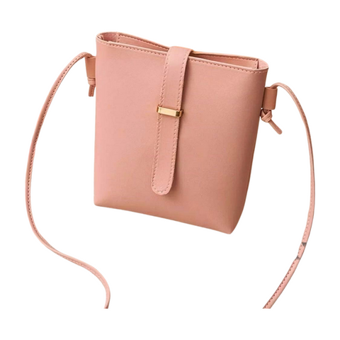 Deluxe Soft Leather Pink Basket Bag - VCB039